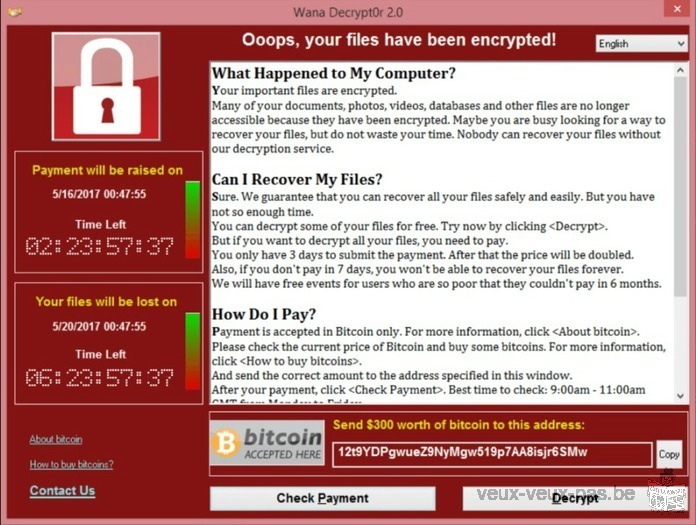 Comment se protéger de ransomware Wannacry, Petya ou GoldenEye et d'autres ransomwares