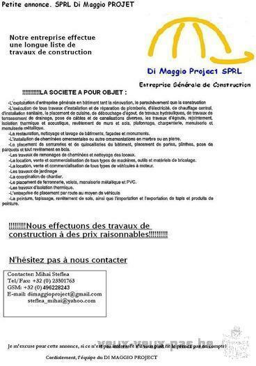 Di Maggio Project SPRL - Entreprise Generale Construction