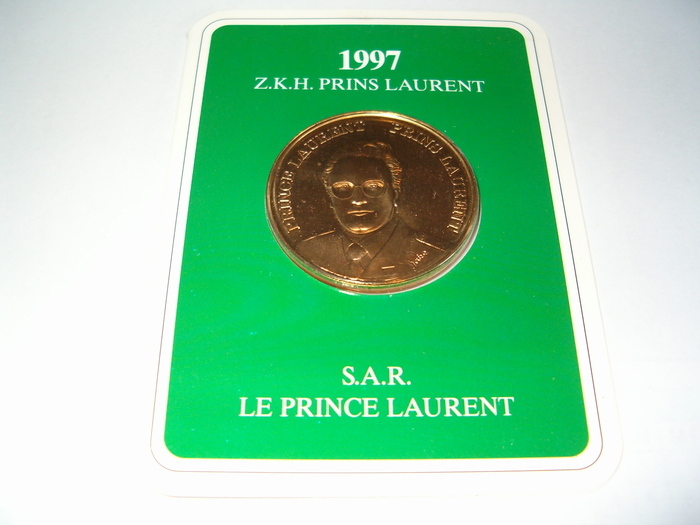 Médaille S.A.R. Le Prince Laurent 1997 (Français et Néerlandais) Monnaie Royale de Belgique