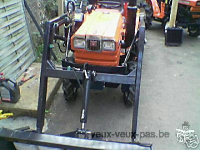 Micro tracteur kubota 21cv 4rm 3 cylindres +chargeur+pelle retro neuf diesel