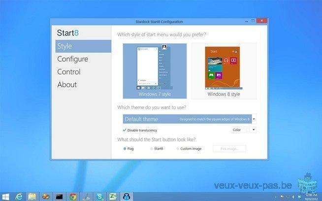 Remettre le menu démarrer de Windows 8 comme Windows 7 ou Windows Vista ou Windows XP