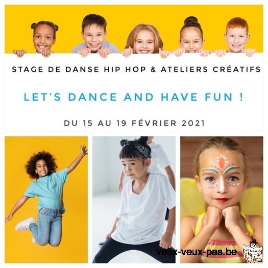 Stage de danse Hip-Hop et d'arts créatifs pour les 4 à 12 ans - Vacances de Carnaval