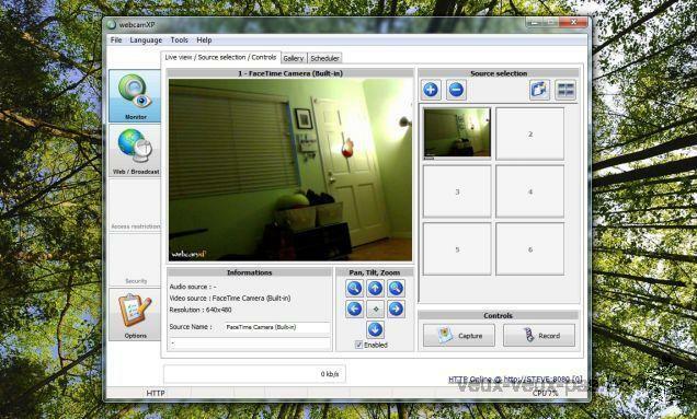 Utilisation un webcam comme une caméra de sécurité