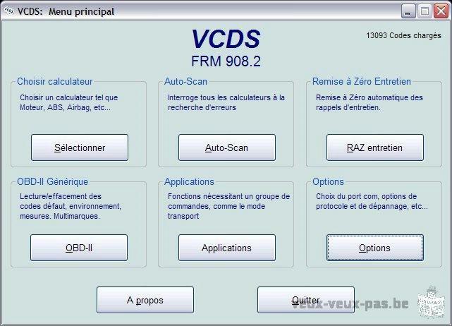 Vcds 11.11- vag com logiciel en francais